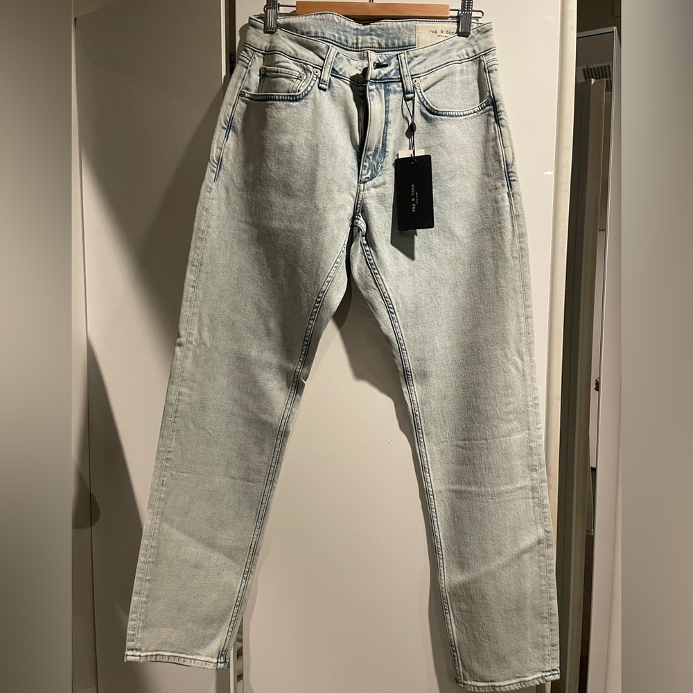 rag & bone Men's Light Gray Slim Jeans